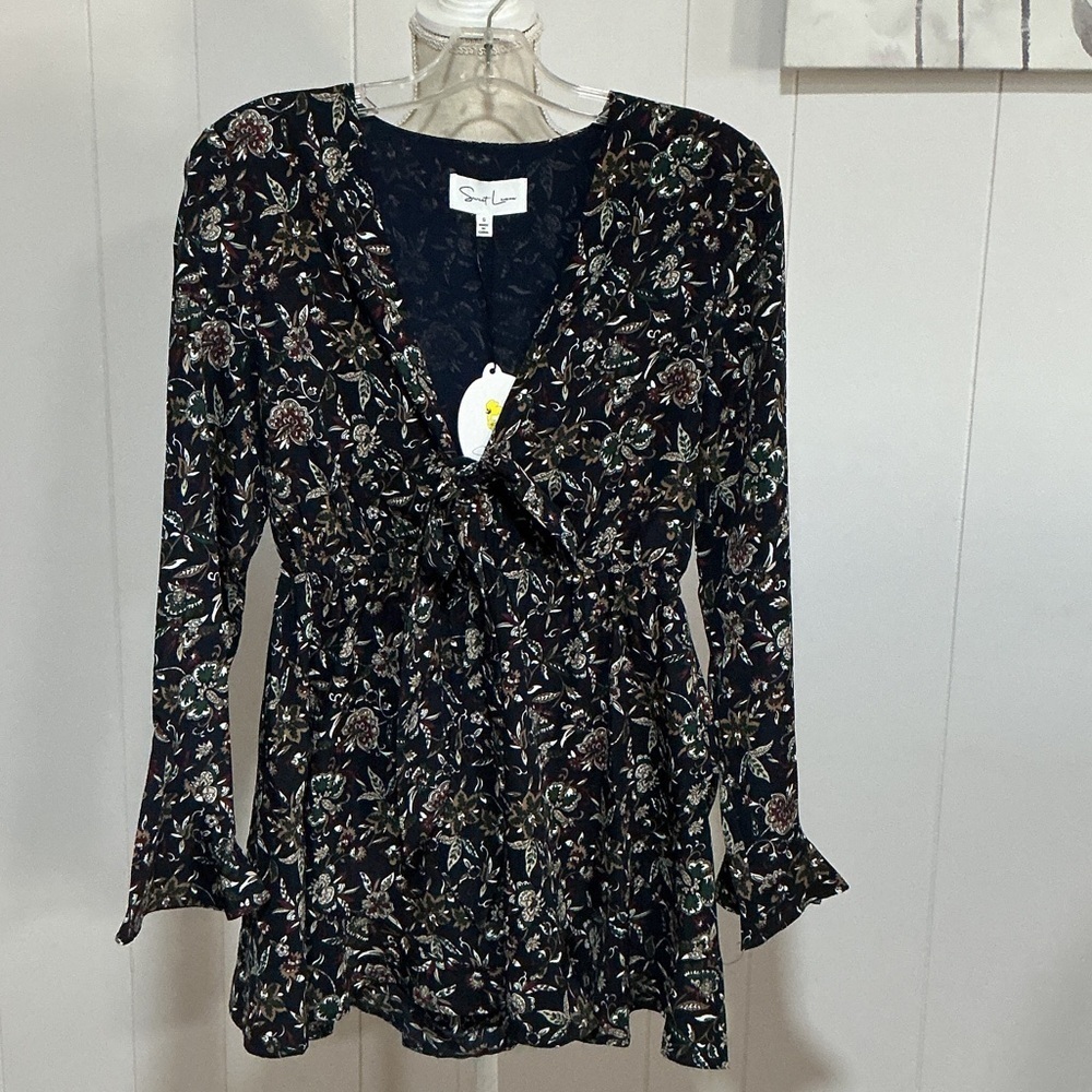 Soprano Black Floral Jumpsuit